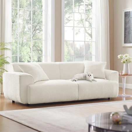 ELOUAN 3 Seater Sofa, Bouclé Fabric