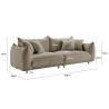 LOUISA 3 Seater Sofa, Bouclé Fabric - JIJI.SG