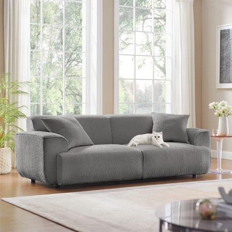 ELOUAN 3 Seater Sofa, Bouclé Fabric