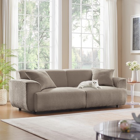 ELOUAN 3 Seater Sofa, Bouclé Fabric