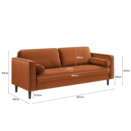 (AS-IS) EMILIA 3 Seater Sofa