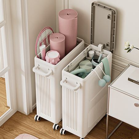 RUARC Flip Top Laundry Basket with Wheels