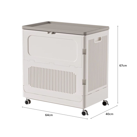 RUARC Flip Top Laundry Basket with Wheels