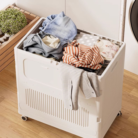 RUARC Flip Top Laundry Basket with Wheels