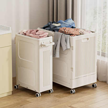 RUARC Flip Top Laundry Basket with Wheels