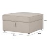 TRAVIS 3 Seater Extended Modular Sofa with Storage Ottoman - JIJI.SG