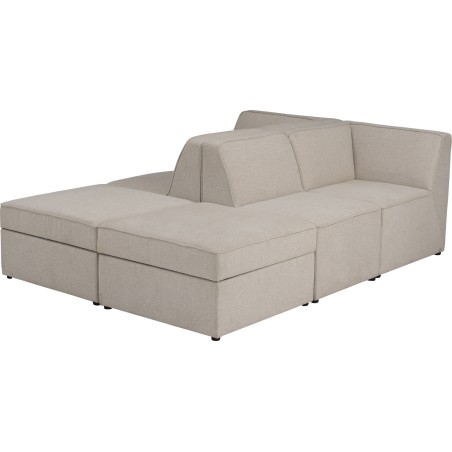 TRAVIS 4 Seater Extended Modular Sofa with Storage Ottoman