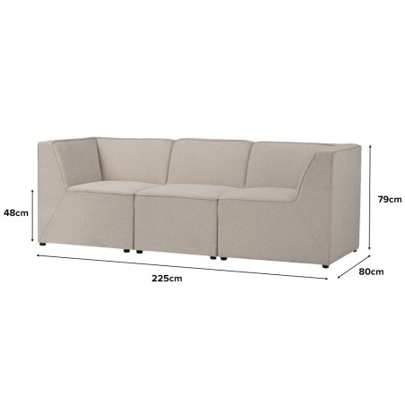 TRAVIS 3 Seater Modular Sofa