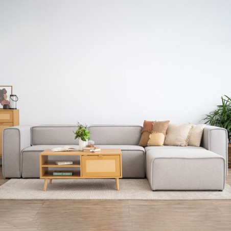 ALURA L-Shaped Modular Sofa with Ottoman