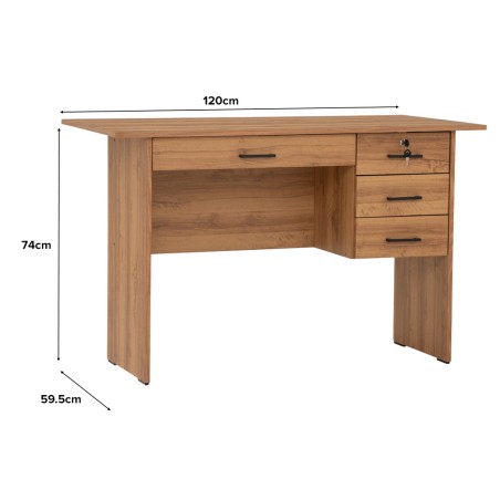 EDWARD Desk with 4 Drawers