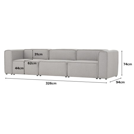 ALURA 3 Seater Modular Sofa