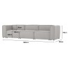ALURA 3 Seater Modular Sofa - JIJI.SG