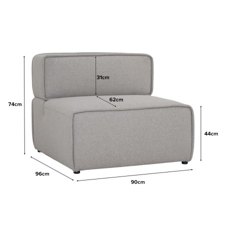 ALURA 4 Seater Modular Sofa with Ottoman