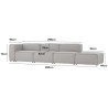 ALURA 3 Seater Extended Modular Sofa with Ottoman - JIJI.SG