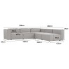 ALURA 4 Seater Corner Modular Sofa with Ottoman