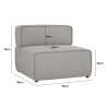 ALURA 4 Seater Corner Modular Sofa with Ottoman