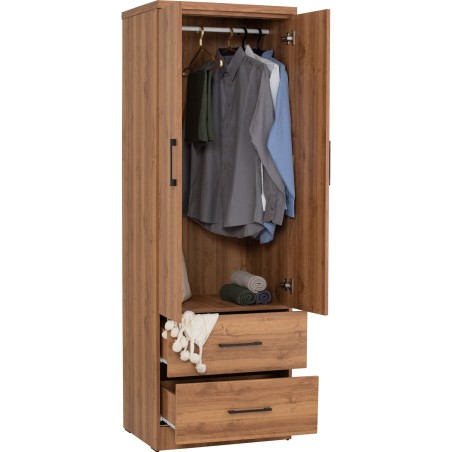 DUBLIN Wardrobe with 2 Doors and Drawers