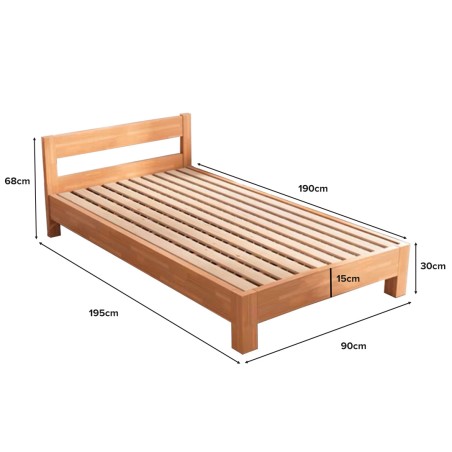 DREAMAX SJODIN Single Bed with Headboard