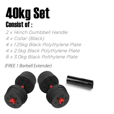 Black Versatile Dumbbell Set