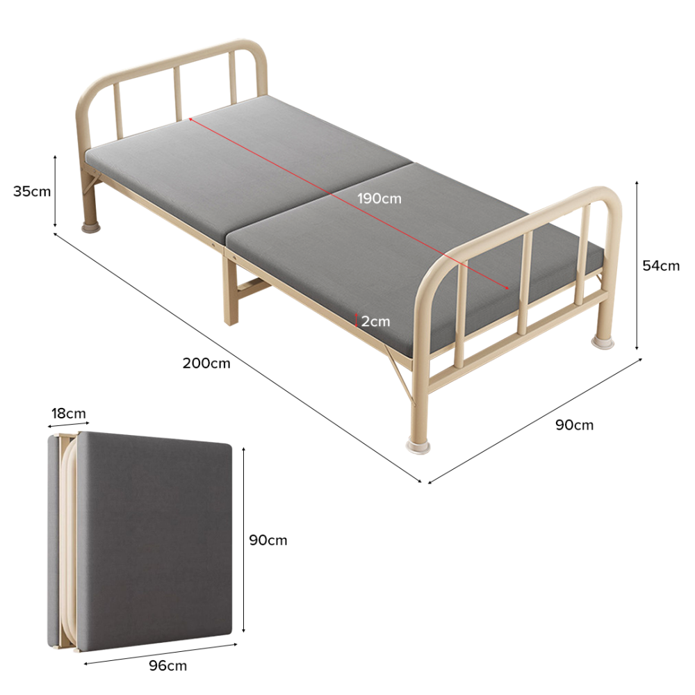 ELDIN Folding Metal Bed - JIJI.SG