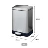 CHARAN Stainless Steel Trash Bin - JIJI.SG