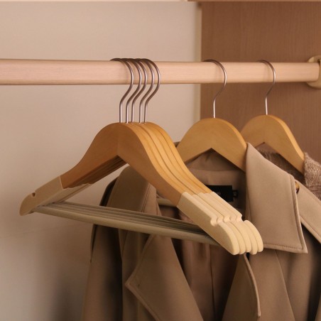 ROALD Wooden Clothes Velvet Hanger