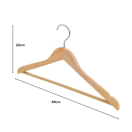 ROALD Wooden Clothes Velvet Hanger