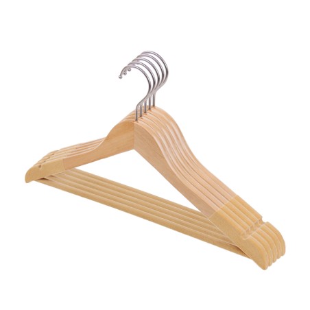 ROALD Wooden Clothes Velvet Hanger