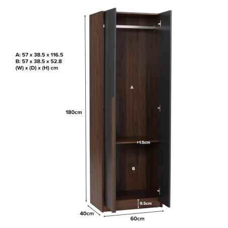 (AS-IS) MANDO Wardrobe with 2 Doors