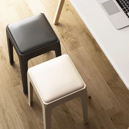 (AS-IS) DANTE Cushioned Stool, Stackable