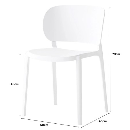 (AS-IS) ZURIE Chair, Stackable