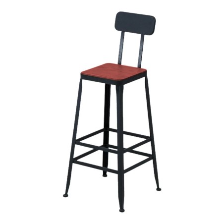 (AS-IS) RT-02 Bar Stool with Backrest