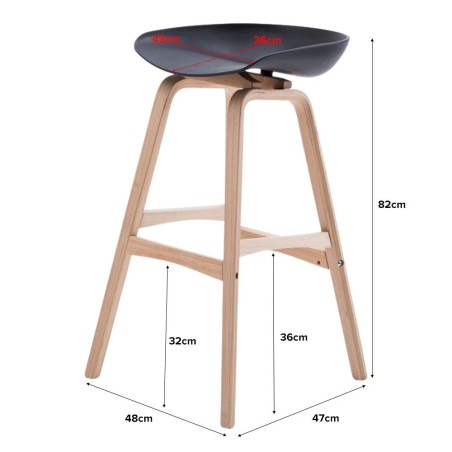 (AS-IS) BOWLER Bar Stool