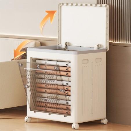 BORR Flip Top Laundry Basket with Wheels