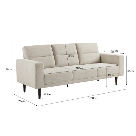 (AS-IS) ARIANE 3 Seater Sofa