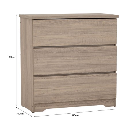 DUBLIN Chest of 3 Drawers