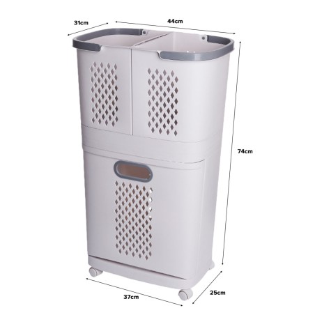 VINZ Laundry Storage Basket on Castors