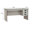 EDWARD Desk with 3 Drawers - JIJI.SG