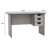 EDWARD Desk with 3 Drawers - JIJI.SG