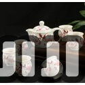 Premium XL Ceramic Teapot Set 6PCs (Design 9)