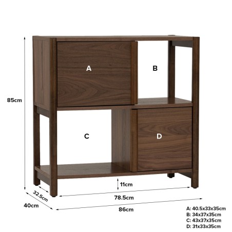 HOLSTEN Bookcase Cabinet