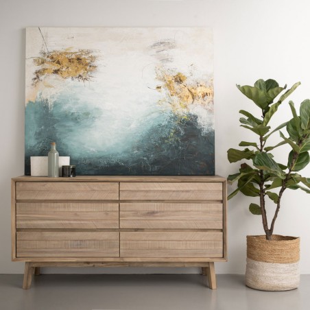MADRID Chest of 6 Drawers, acacia