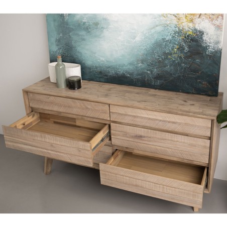 MADRID Chest of 6 Drawers, acacia