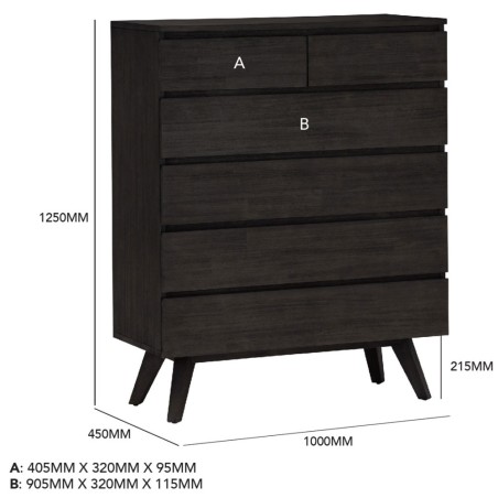 DABNAY Chest of 6 Drawers DABNAY Chest of 6 Drawers