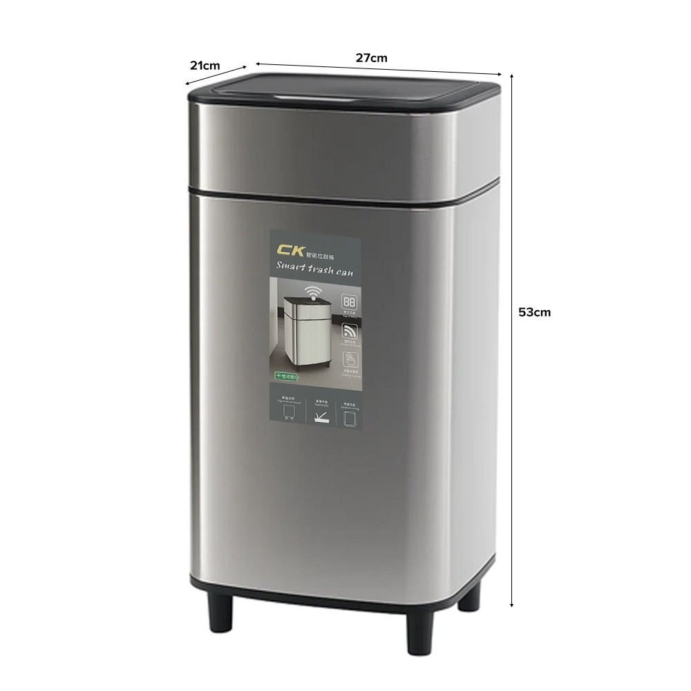 TIGENT Smart Sensor Steel Bin - JIJI.SG