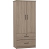 DUBLIN Wardrobe with 2 Doors and Drawers - JIJI.SG
