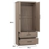 DUBLIN Wardrobe with 2 Doors and Drawers - JIJI.SG