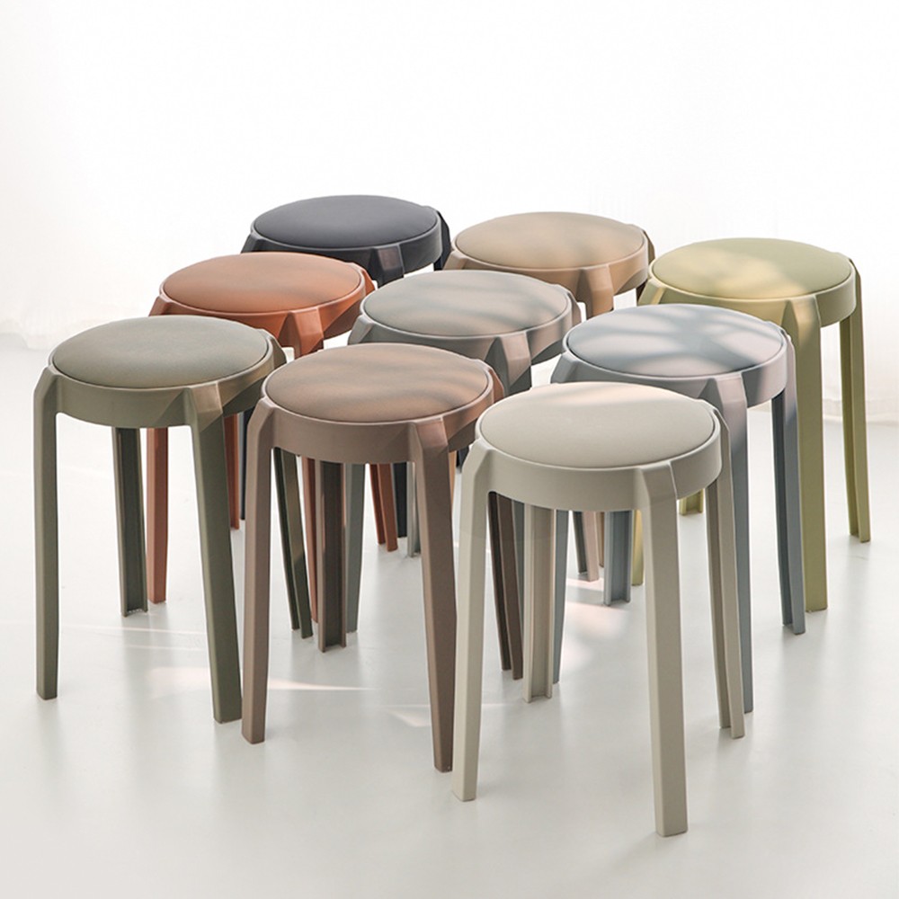 NATTA Cushioned Stool, Stackable - JIJI.SG