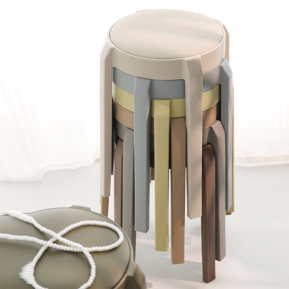 NATTA Cushioned Stool, Stackable - JIJI.SG