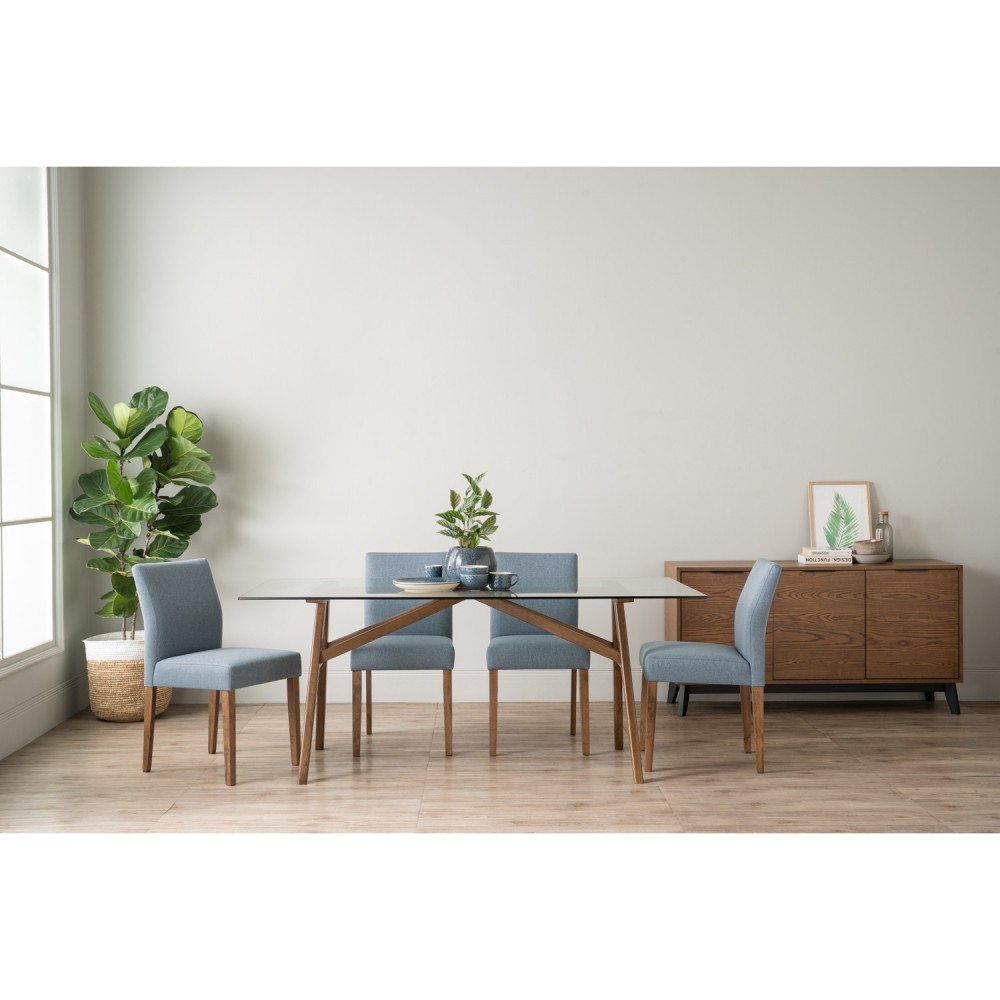 KOEAN Dining Table, Tempered glass - JIJI.SG